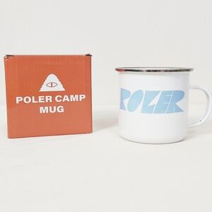 Poler Camp Mug White Enamel Outdoor Accessories Drinking Cup Durable